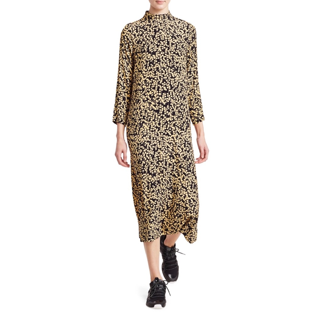 NWT Gianni floral crepe de chine maxi mock dress 8